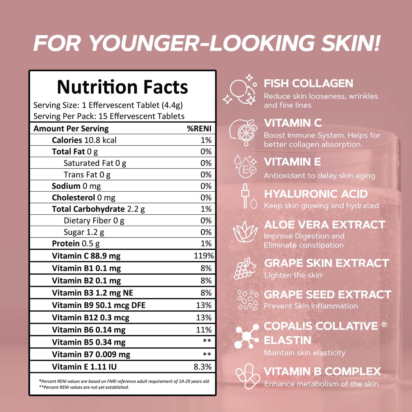 2 BOXES - 2 MONTHS SUPPLY EFFERVESCENT COLLAGEN TABLETS